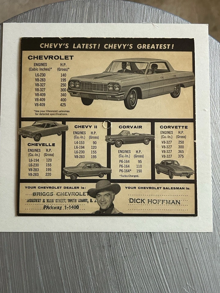 Ben Cartwright Lorne Greene BONANZA CHEVROLET Promo 6" Record 33 Flexi Disc Foto 4 de 4