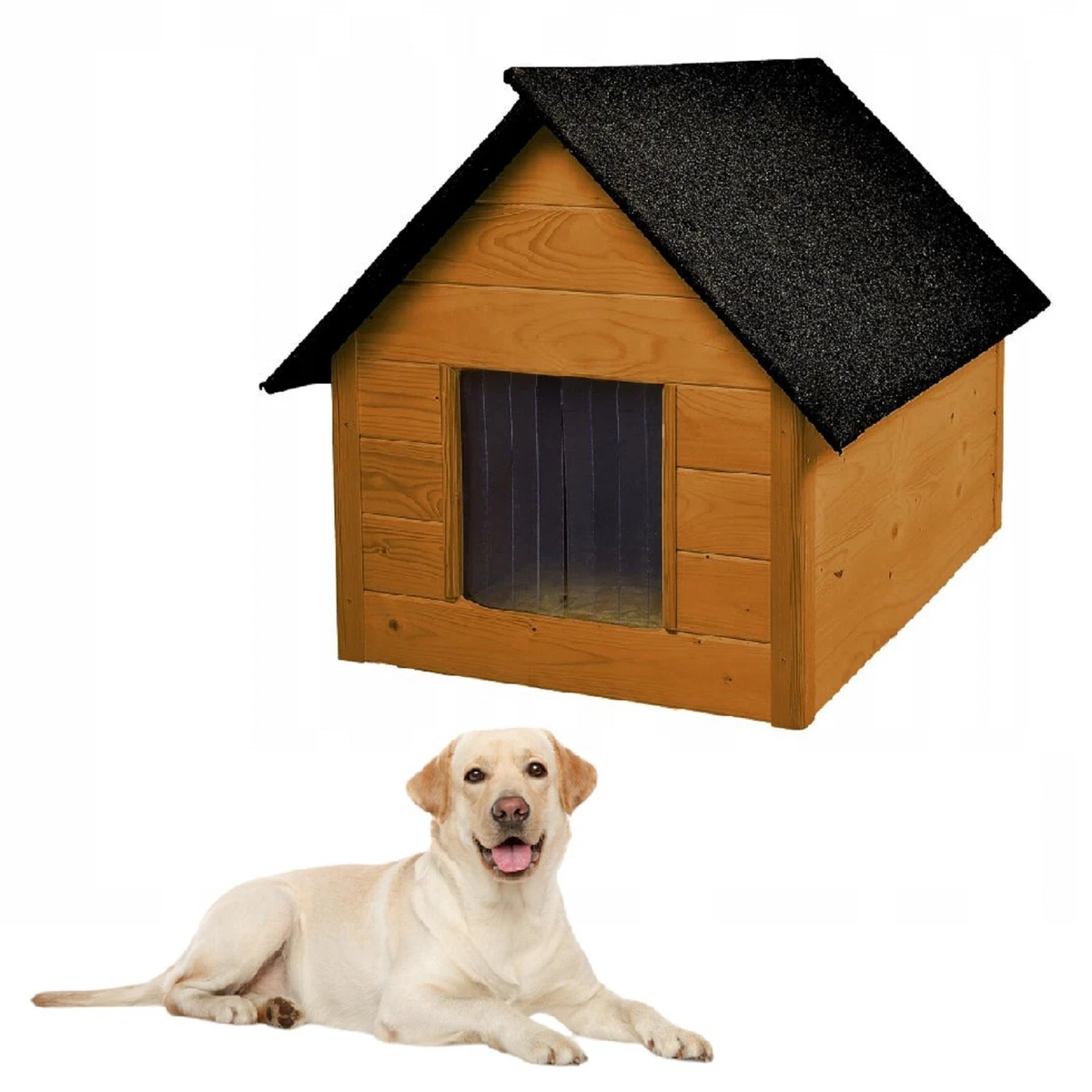 COSTWAY Hundehuette Kunststoff Hundehaus Plastik Fuer Garten, Drinnen