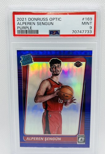 ALPEREN SENGUN 2021-22 Donruss Optic Purple Prizm Holo Rated Rookie PSA 9 + Base - Picture 3 of 3
