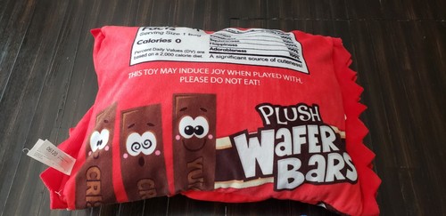 Sour Gummi Gummy Worms Wafer Bars Chocolate Plush Pillow 12" Candy Toy Gift LOT - Picture 8 of 10