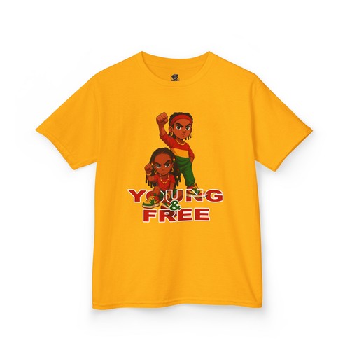 Juneteenth Young & Free Kids Empowering Youth Unisex T-Shirt - Picture 16 of 37