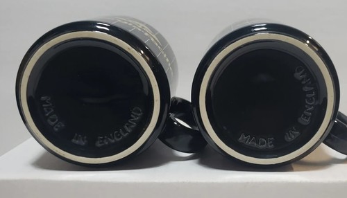 Georgia Pacific Kaffeetassen Keramik Schwarz Gold Akzente 2er Set Made in England - Bild 6 von 10