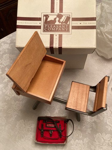 Pleasant Company American Girl Molly School Desk and Chair and Book Bag, NIB - Picture 2 of 2