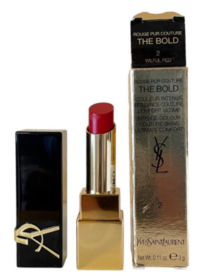 Yves Saint Laurent The Bold Intense High Pigment Lipstick ~ 2 Wilful Red
