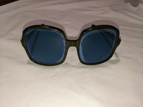 Japan 1960's-ish Blue Lens Retro Sunglasses Butterfly Vintage Hipster Anime - Picture 3 of 10