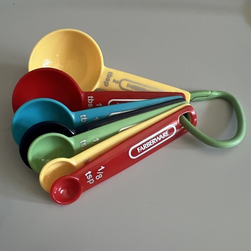 Farberware Nesting Measuring Spoons Set of 7 Kitchen Multicolor Durable Plastic - Picture 3 of 5