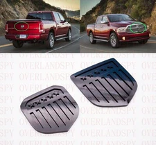 Vertical American Flag - FITS 2013-2018 RAM  FRONT TAILGATE Black Emblem
