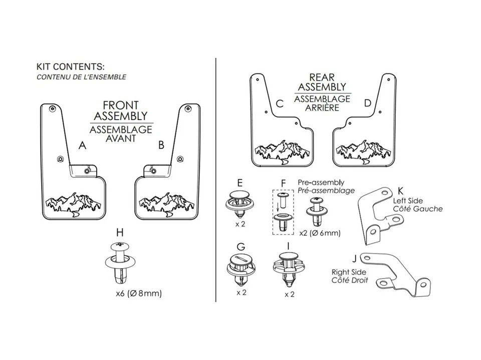 J101SAN400 OUTBACK WILDERNESS MUD FLAPS 2022 2023 2024 - Image 3 of 3