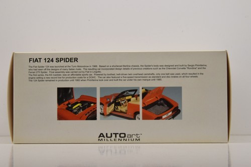 FIAT 124 SPIDER 1981 RED AUTOART 1/18 NEUVE EN BOITE - Foto 11 di 13