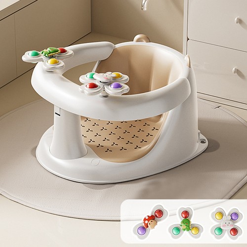 Baby Bath Seat with Temperature Display Bathtub Seat Provides Backrest Support - Picture 8 of 11