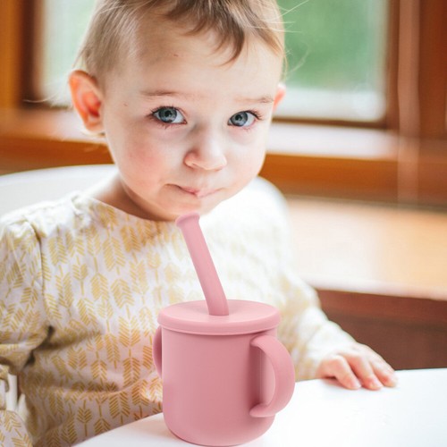 Children's Waterproof Cup with Lid Silicone Drinking Training Toddler - Picture 12 of 12