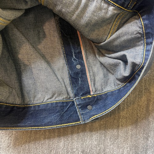 Todd Snyder Jacke Herren Medium Selvedge Denim Trucker Dark Wash Blau Knopf NEU - Bild 14 von 16