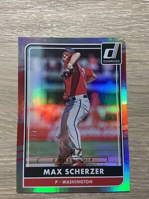 2016 Panini Donruss Stat Line Career #100 Max Scherzer /117
