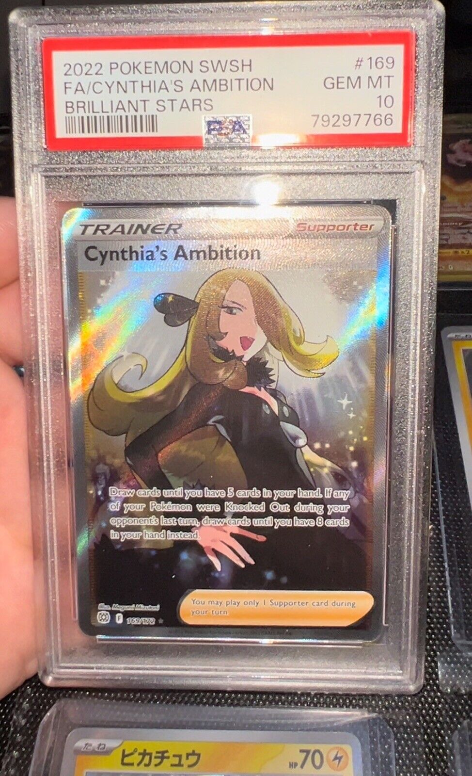 PSA 10 2022 Cynthia's Ambition #169 Brilliant Stars Pokemon TCG
