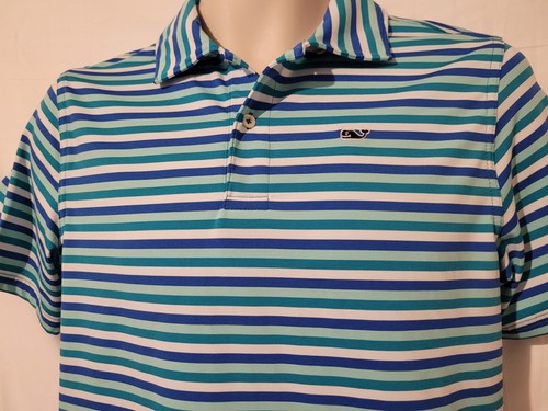 VINEYARD VINES PERFORMANCE YOUTH SHORT SLEEVE POLO SHIRT, WITH LOGO, SIZE L 16 - Picture 3 of 8
