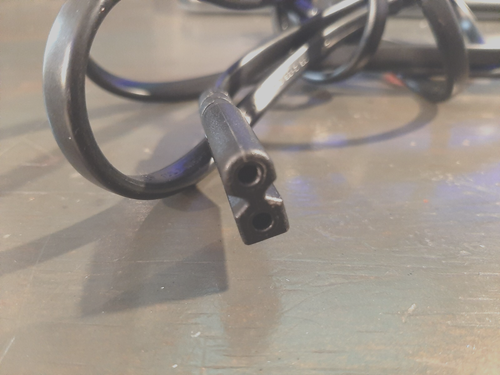 Lot of 2 Two-Prong 6ft AC Power Cord Cables NEMA 1-15P C7/C8 - Picture 2 of 3