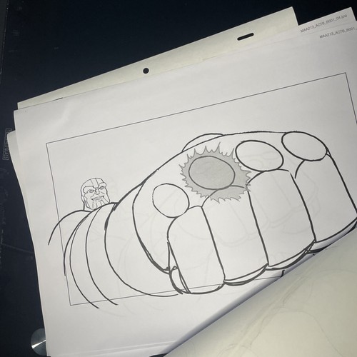 THE AVENGERS ASSEMBLE Animación Arte Celdas Diseño Marvel Comics Anime THANOS M25 - Imagen 10 de 13