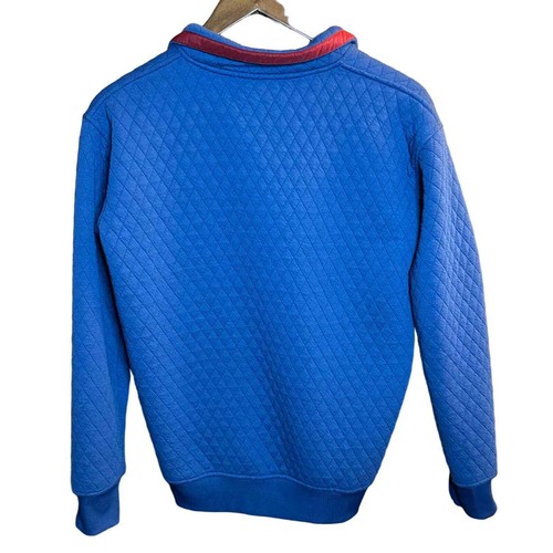 Zyia Active Quilted Blue/Red Snap Collar Sweatshirt size medium - 第 2/9 張圖片