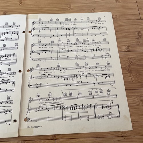 Vintage Sheet Music - Blue Champagne - 1941 - Featured by Glen Gray & Orchestra - Picture 5 of 8