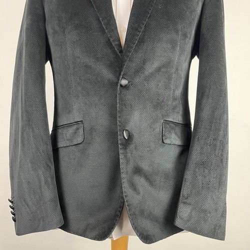 Holland Esquire Velvet Blazer Jacket Men's Medium Black Dinner Tuxedo Spotted - Picture 4 of 15