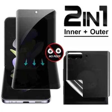 Motorola Razr 2024,Razr 50 Ultra Hydrogel Privacy Screen Protector Anti-Spy