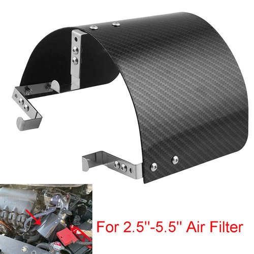 Car Cold Air Intake Cone Air Filter Cover Stainless Steel Heat Shield Kit BT - Picture 3 of 5