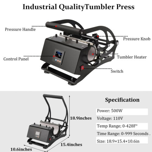 Mug Heat Press Tumbler Heat Press Machine 20oz Sublimation Printing Transfer US - Picture 9 of 11