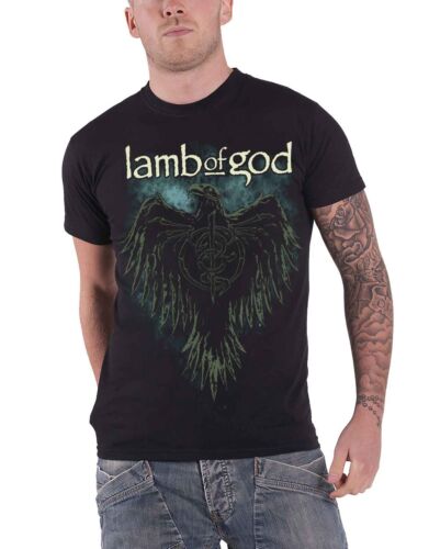 T Shirt Lamb Of God Phoenix Rising band logo Nue ufficiale uomo nero - Foto 1 di 4