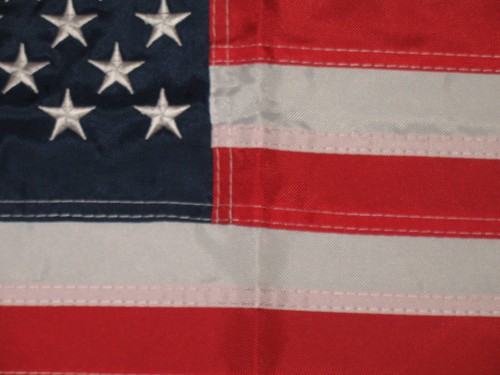 12 Zoll x 18 Zoll bestickt genäht US USA Ärmel 210D Nylon Flagge 1 Fuß x 1,5 Fuß Banner  - Bild 3 von 3