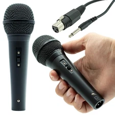 Handheld Wired Microphone, Cardioid Dynamic Vocal Mic with 13Ft Cable and On/Off