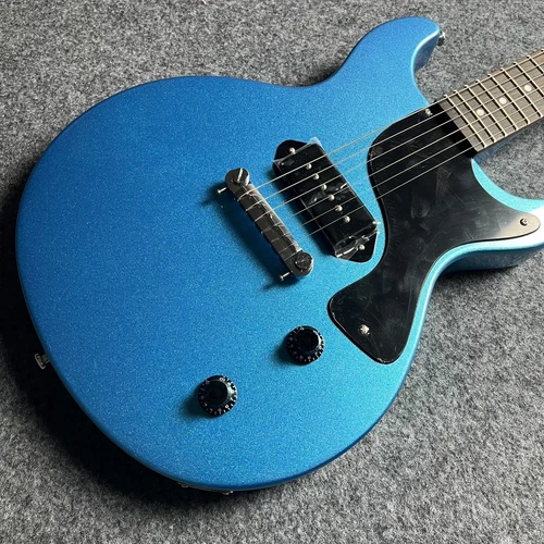 Hot Sale Lp Junior Double Cut JR Electric Guitar Pelham Blue Glitter Finish P90