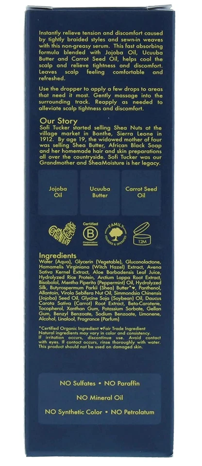 SHEA MOISTURE Jojoba Oil & Ucuuba Butter Tension Relief Serum 56Ml, Pack of 2 - Image 2 of 2