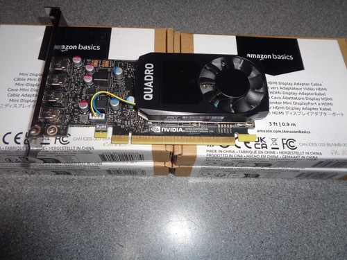 NVIDIA QUADRO P620 F/H PCIe QUAD CARD WITH 4 X DISPLAYPORT TO 0.9 m HDMI CABLES - Picture 4 of 5
