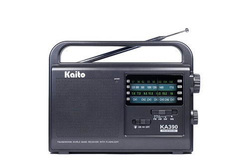Kaito KA390 Portable AM/FM Shortwave NOAA Weather Radio with LED Flashlight - Picture 2 of 6