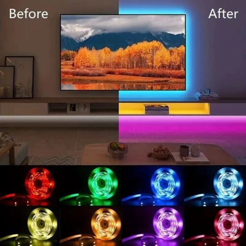 5-30M LED Strip 5050 RGB Lights Colour Changing Tape Cabinet Kitchen Lighting UK - Picture 8 of 24