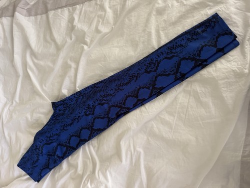 NWT Beach Riot Blue Snake Print Leggings Small High Rise Full Length - Bild 4 von 8