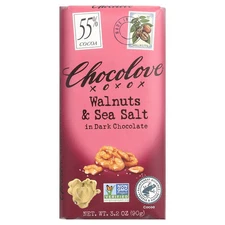 Walnuts & Sea Salt in Dark Chocolate, 55% Cocoa, 3.2 oz (90 g)