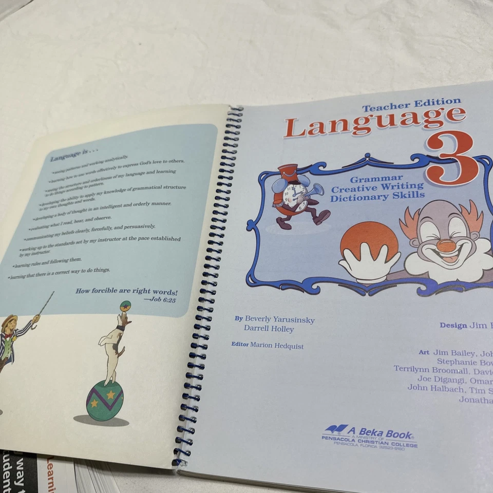 A Beka Book Language 3 Teachers Edition Paperback Homeschool Book 2000 - Image 2 of 3