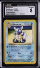 1999 POKEMON BASE SET SHADOWLESS #42/102 WARTORTLE CGC 8