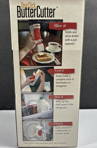 Original RED One-Click Butter Cutter - Butter Pat Dispenser Slice & Store - Picture 4 of 5