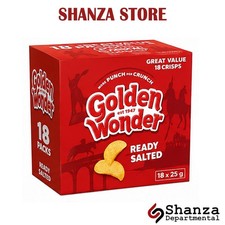 Golden Wonder Fully Flavoured Ready Salted Crisps 25g Full Box 18 Pack