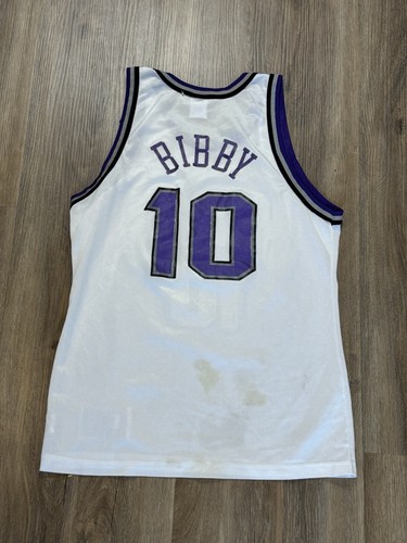 Vintage Champion Mike Bibby Sacramento Kings Home Jersey Size 40 Medium - Picture 2 of 9