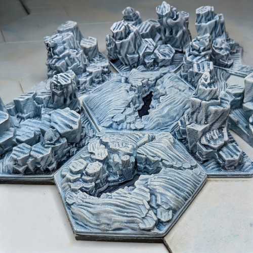 Crevasses & Impassable Ice Planet Canyons | 1/72, 60mm, TTRPG Terrain - Picture 11 of 11