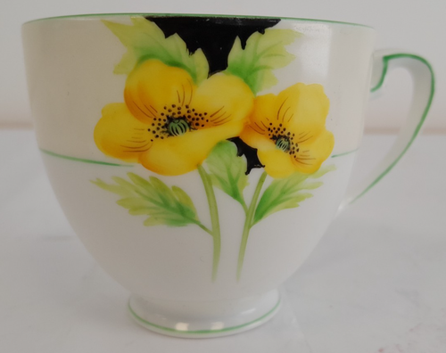 VTG Noritake Japan Porcelain Yellow Poppy Cup Saucer Plate Jug Bowl A18 P866 - Picture 4 of 19