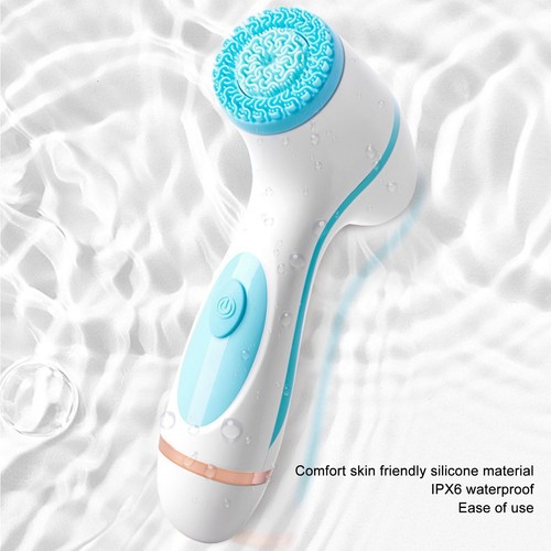 Facial Electric Cleaner Rechargeable Silicone Massage Cleansing Face Brush With - Picture 18 of 24