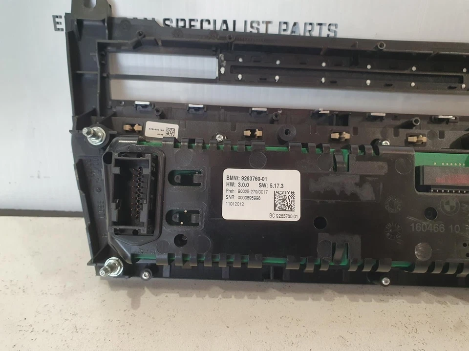 BMW 5 SERIES HEATER/AC CONTROLS FRONT, F10/F11, SEDAN/WAGON, 9263760 - Image 3 of 4