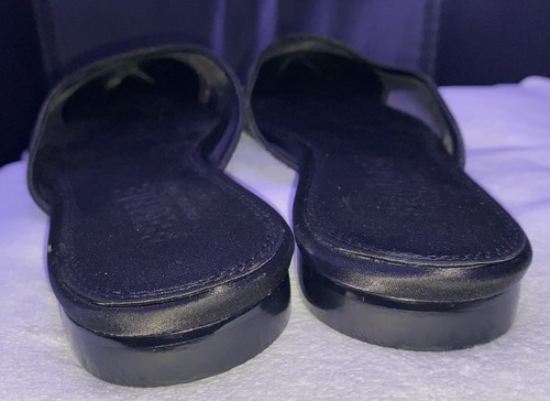 Femme Los Angeles schwarze Satin/Netz spitz zulaufende Slipper Flats Gr. 40 - Bild 7 von 14
