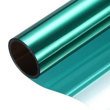 Privacy Window Film, PET Window Tint, Green Silver(31.5"x9.8 Ft)