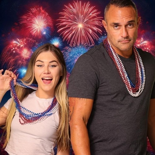 Karneval Perlen rot, weiß, blau - 33 Zoll 7 mm, 10 Dutzend, 120 Stück - Bild 8 von 30