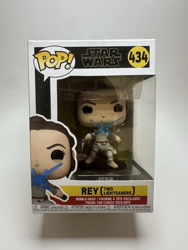 J | Funko POP Star Wars #434 Rey - Two Lightsabers 